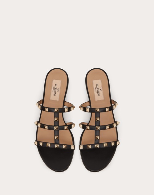 Red Valentino SANDALO SLIDER BASSO ROCKSTUD IN VITELLO