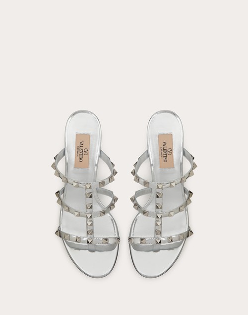Red Valentino SANDALO SLIDER ROCKSTUD IN SPECCHIO 60MM