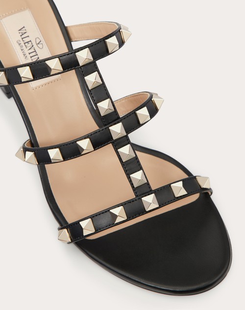 Red Valentino SANDALO SLIDER ROCKSTUD IN VITELLO 60MM
