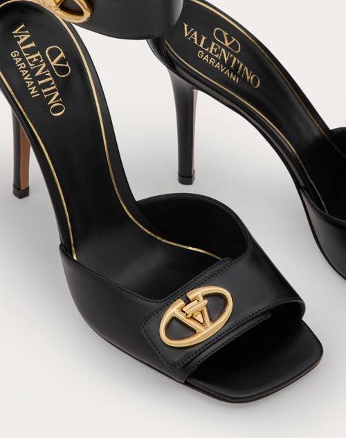 Red Valentino SANDALO VLOGO LOCKER IN VITELLO 105MM