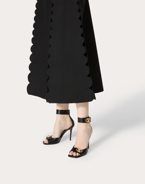 Red Valentino SANDALO VLOGO LOCKER IN VITELLO 105MM