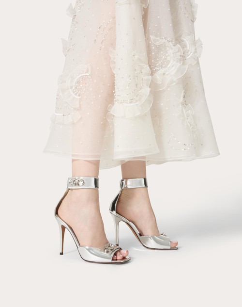 Red Valentino SANDALO VLOGO LOCKER IN VITELLO SPECCHIO 105MM