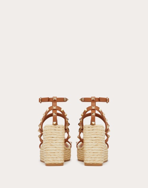 Red Valentino SANDALO ZEPPA ROCKSTUD CON CINTURINIIN VITELLO 95MM