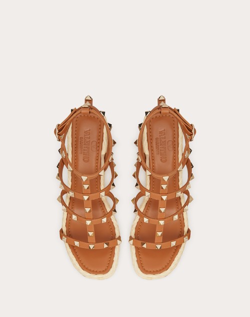 Red Valentino SANDALO ZEPPA ROCKSTUD CON CINTURINIIN VITELLO 95MM