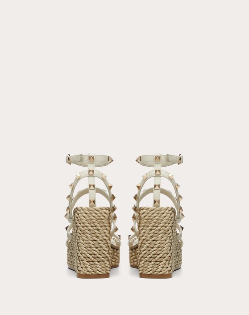 Red Valentino SANDALO ZEPPA ROCKSTUD IN VITELLO CON CINTURINI 95MM