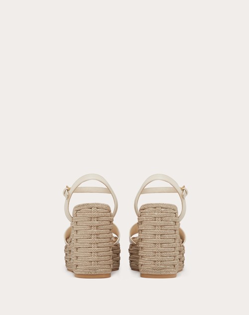 Red Valentino SANDALO ZEPPA VLOGO CUT-OUT IN VITELLO 110MM