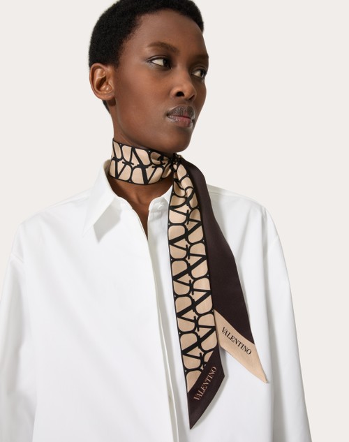 Red Valentino SCARF BANDEAUX TOILE ICONOGRAPHE IN SETA