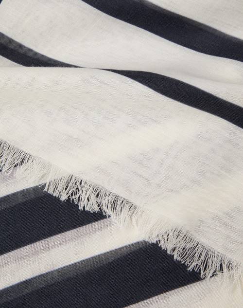 Red Valentino SCIALLE BARRÉ DEGRADÉ IN CACHEMIRE E SETA