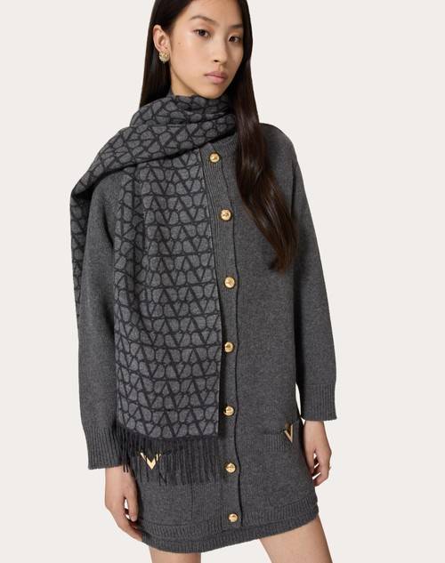 Red Valentino SCIARPA TOILE ICONOGRAPHE IN LANA E CACHEMIRE