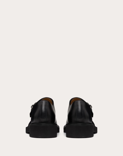 Red Valentino SINGLE MONK STRAP VLOGO LOCKER IN VITELLO