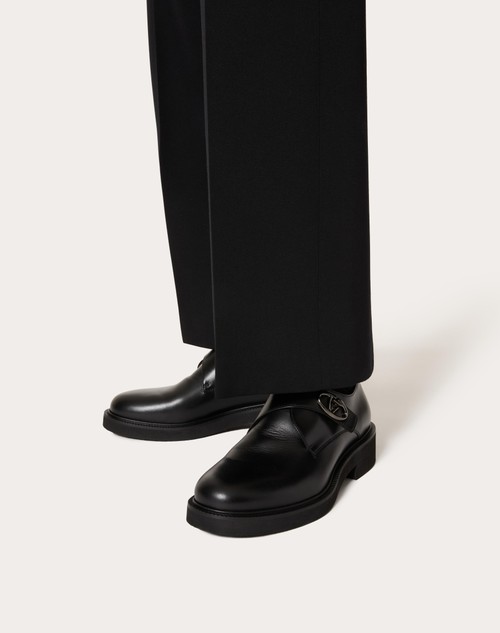 Red Valentino SINGLE MONK STRAP VLOGO LOCKER IN VITELLO