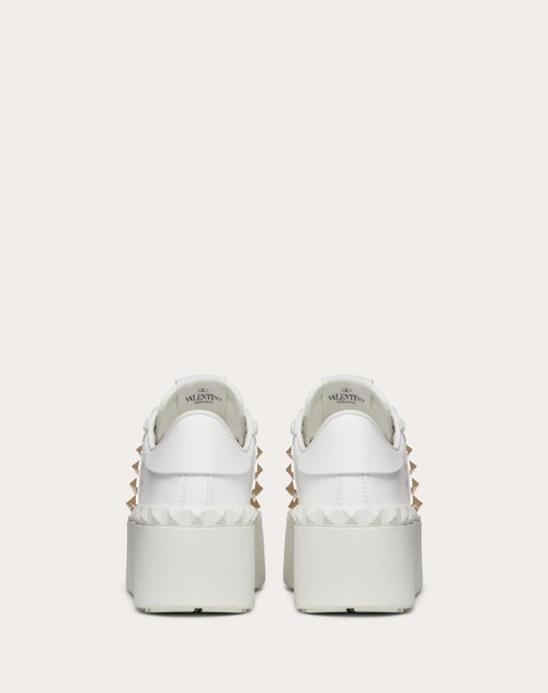 Red Valentino SNEAKER FLATFORM ROCKSTUD UNTITLED IN VITELLO