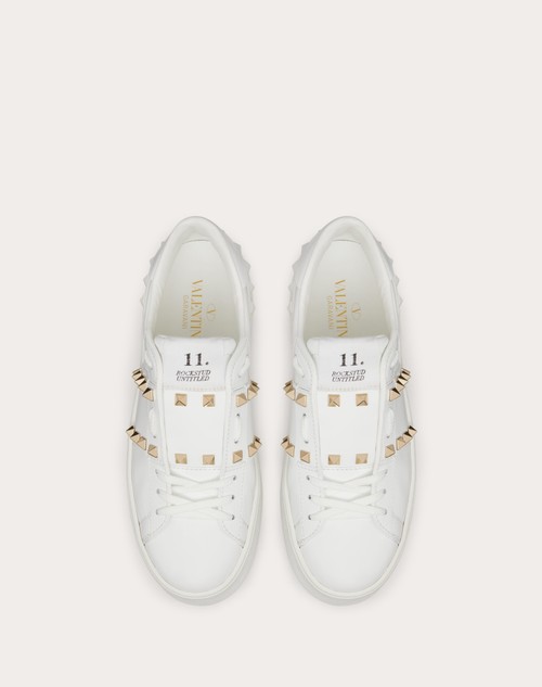 Red Valentino SNEAKER FLATFORM ROCKSTUD UNTITLED IN VITELLO