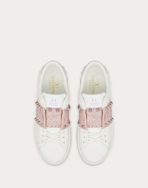 Red Valentino SNEAKER FLATFORM ROCKSTUD UNTITLED IN VITELLO CON MICRO BORCHIE
