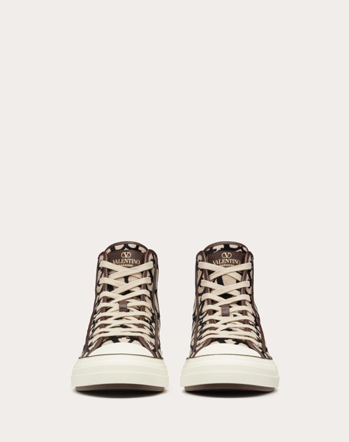 Red Valentino SNEAKER HIGH-TOP TOTALOOP TOILE ICONOGRAPHE