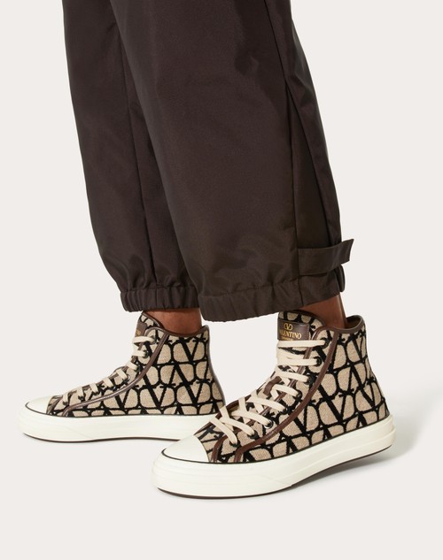 Red Valentino SNEAKER HIGH-TOP TOTALOOP TOILE ICONOGRAPHE