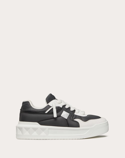 Red Valentino SNEAKER LOW-TOP ONE STUD XL IN VITELLO E NYLON