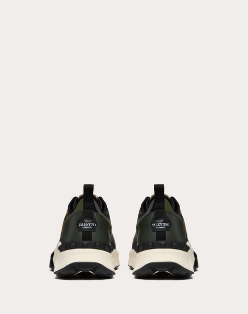 Red Valentino SNEAKER LOW TOP TRUE ACT CAMOUFLAGE IN TESSUTO GOMMATO