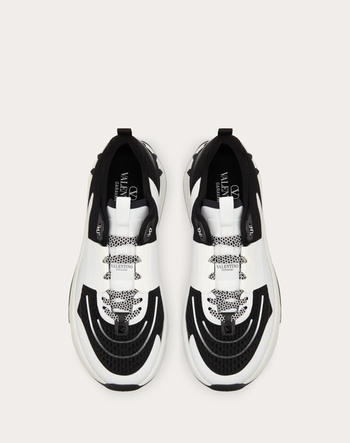 Red Valentino SNEAKER LOW TOP TRUE ACT IN MESH E TESSUTO GOMMATO