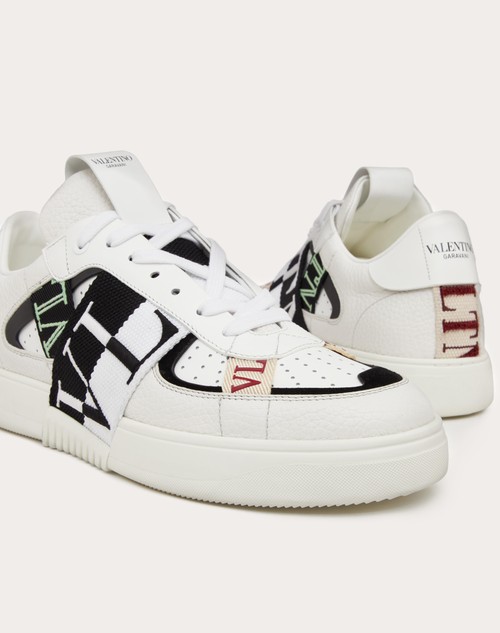 Red Valentino SNEAKER LOW-TOP VL7N IN VITELLO E NASTRI