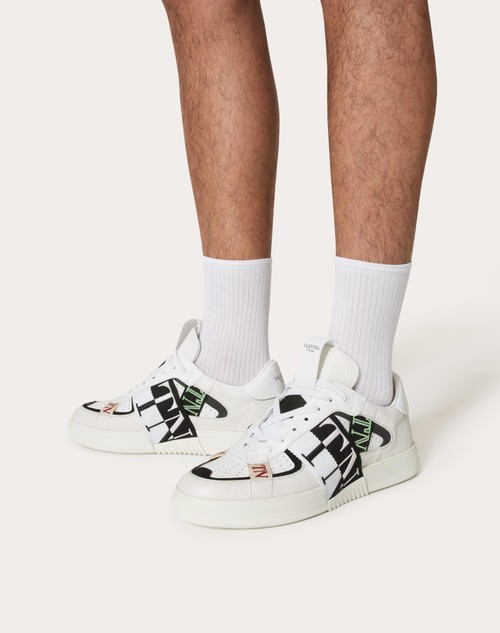 Red Valentino SNEAKER LOW-TOP VL7N IN VITELLO E NASTRI