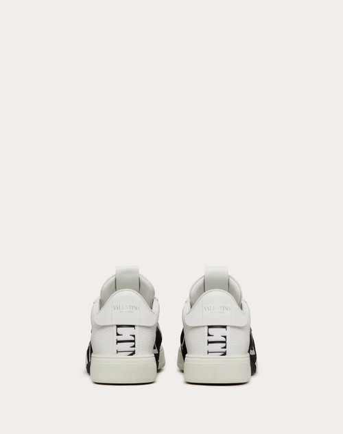 Red Valentino SNEAKER LOW-TOP VL7N IN VITELLO, TESSUTO RETE E NASTRI