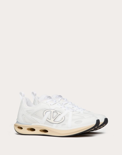 Red Valentino SNEAKER LOW TOP VLOGO EASYJOG IN VITELLO E TESSUTO