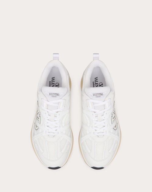 Red Valentino SNEAKER LOW TOP VLOGO EASYJOG IN VITELLO E TESSUTO