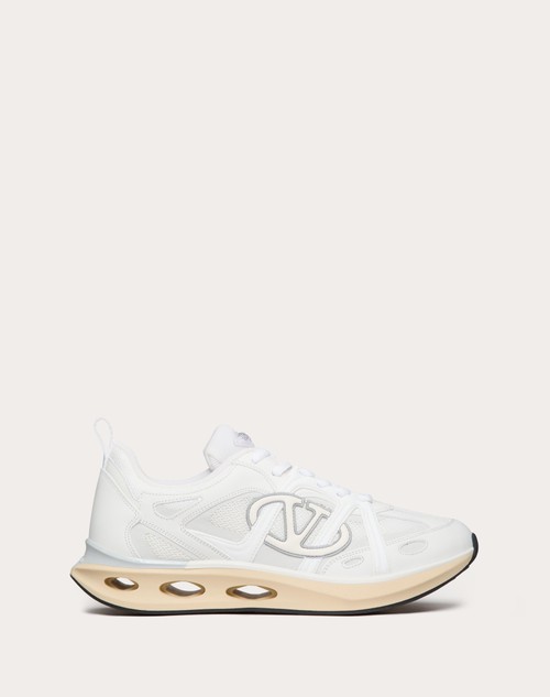 Red Valentino SNEAKER LOW TOP VLOGO EASYJOG IN VITELLO E TESSUTO