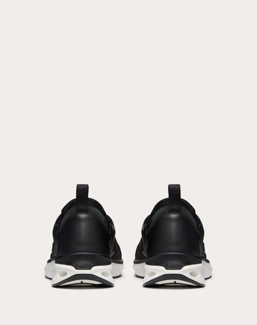 Red Valentino SNEAKER LOW TOP VLOGO EASYJOG IN VITELLO E TESSUTO