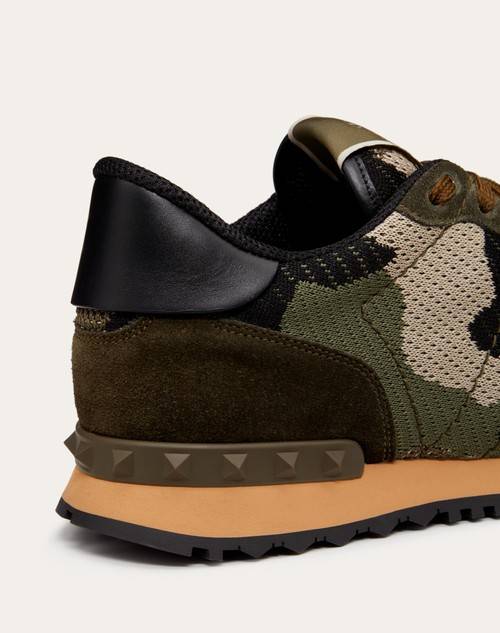 Red Valentino SNEAKER ROCKRUNNER CAMOUFLAGE IN TESSUTO-RETE