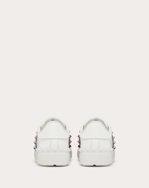 Red Valentino SNEAKER ROCKSTUD UNTITLED IN VITELLO CON BANDA IN DENIM