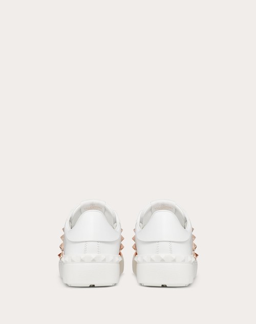 Red Valentino SNEAKER ROCKSTUD UNTITLED IN VITELLO CON BANDA METALLIZZATA