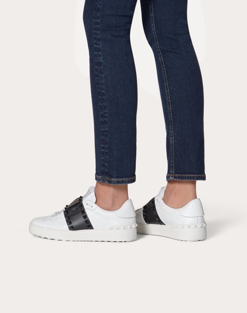 Red Valentino SNEAKER ROCKSTUD UNTITLED IN VITELLO CON BORCHIE IN TONO