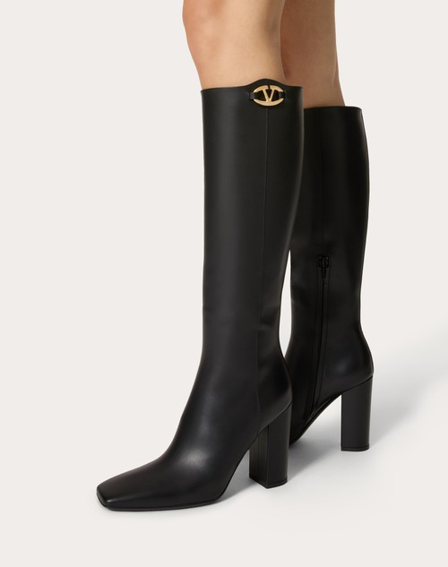 Red Valentino STIVALE VLOGO THE BOLD EDITION IN VITELLO 100MM