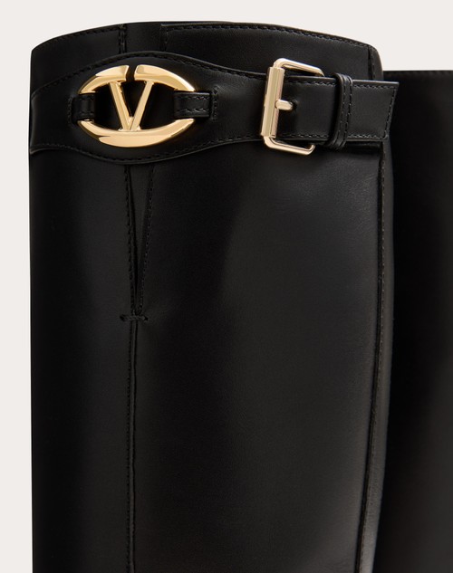 Red Valentino STIVALE VLOGO THE BOLD EDITION IN VITELLO 30MM