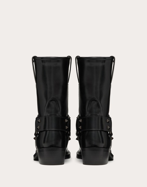Red Valentino STIVALETTO BIKER ROCKSTUD IN VITELLO 40MM