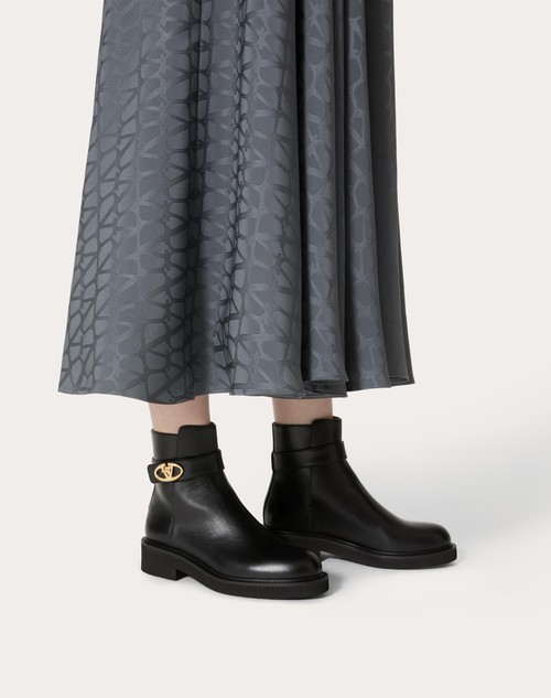 Red Valentino STIVALETTO VLOGO LOCKER IN VITELLO 40MM