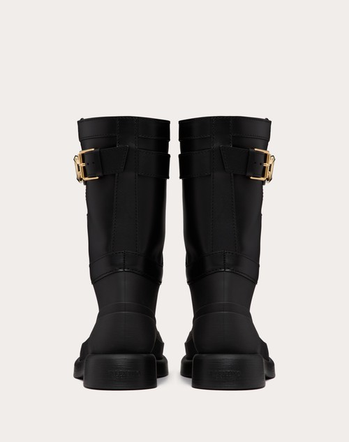 Red Valentino STIVALETTO VLOGO THE BOLD EDITION IN GOMMA E VITELLO 35MM