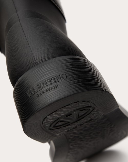 Red Valentino STIVALETTO VLOGO THE BOLD EDITION IN GOMMA E VITELLO 35MM