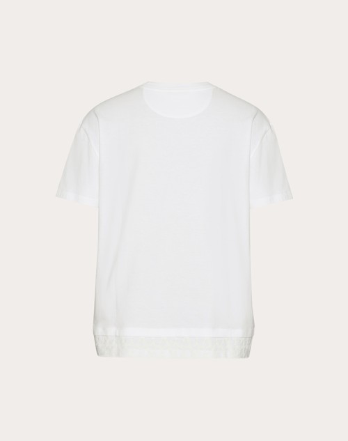 Red Valentino T-SHIRT IN COTONE CON DETTAGLIO TOILE ICONOGRAPHE
