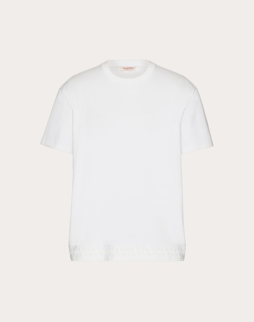 Red Valentino T-SHIRT IN COTONE CON DETTAGLIO TOILE ICONOGRAPHE