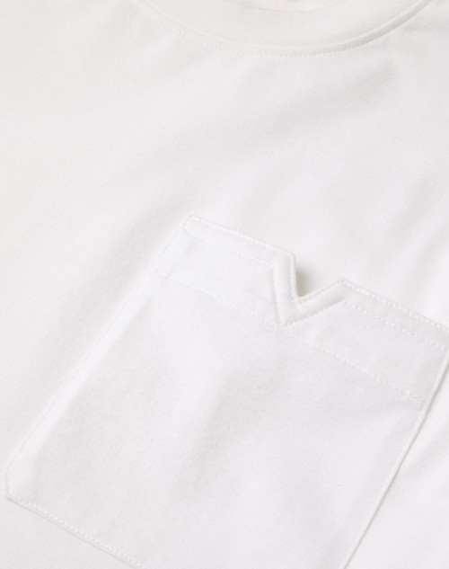 Red Valentino T-SHIRT IN COTONE CON V DETAIL IMPUNTURATA