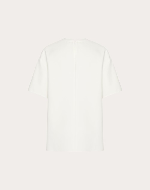 Red Valentino TOP IN LIGHT DOUBLE SPLITTABLE GABARDINE