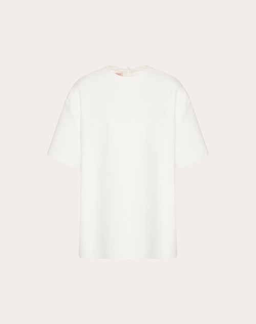 Red Valentino TOP IN LIGHT DOUBLE SPLITTABLE GABARDINE