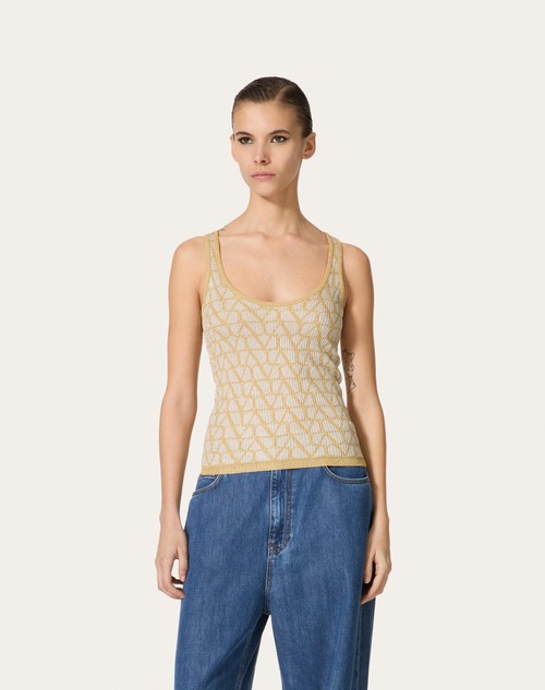 Red Valentino TOP IN LUREX E JACQUARD TOILE ICONOGRAPHE