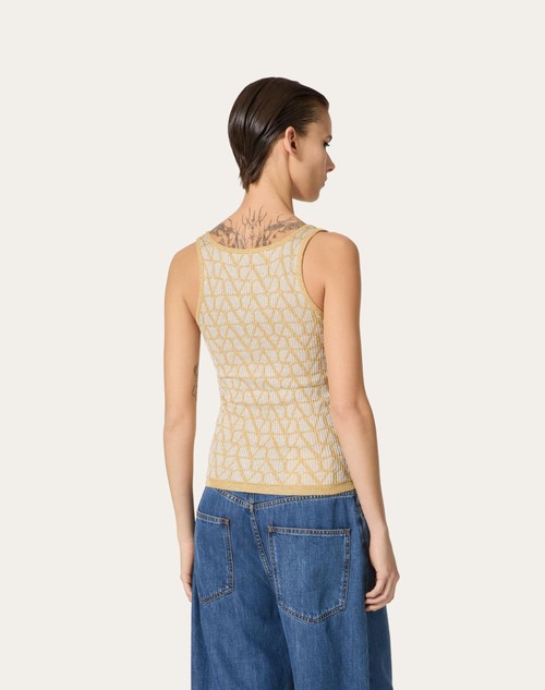 Red Valentino TOP IN LUREX E JACQUARD TOILE ICONOGRAPHE