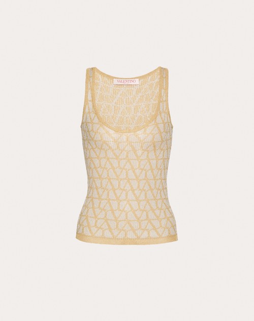 Red Valentino TOP IN LUREX E JACQUARD TOILE ICONOGRAPHE