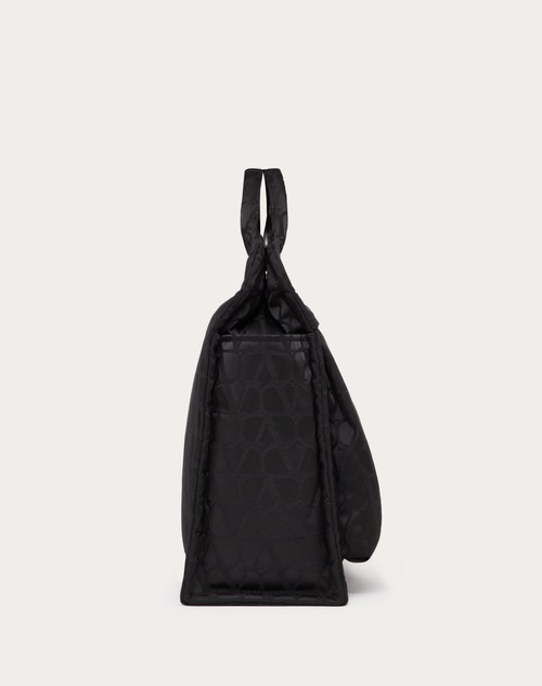 Red Valentino TOTE BAG VERTICALE 2WAY VALENTINO GARAVANI COLLABORATION WITH PORTER IN TESSUTO TECNICO TOILE ICONOGRAPHE