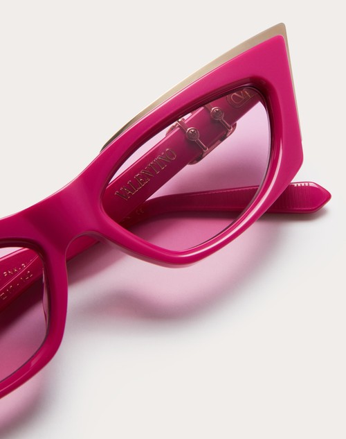 Red Valentino V - GOLDCUT I OCCHIALE IN ROBUSTO ACETATO SCOLPITO CON INSERTI IN TITANIO